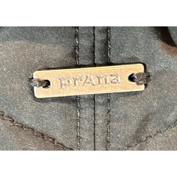 prAna Women's Lightweight Wool Blend Knit Sleeve Full Zip Jacket Gray Black XS - Picture 5 of 16